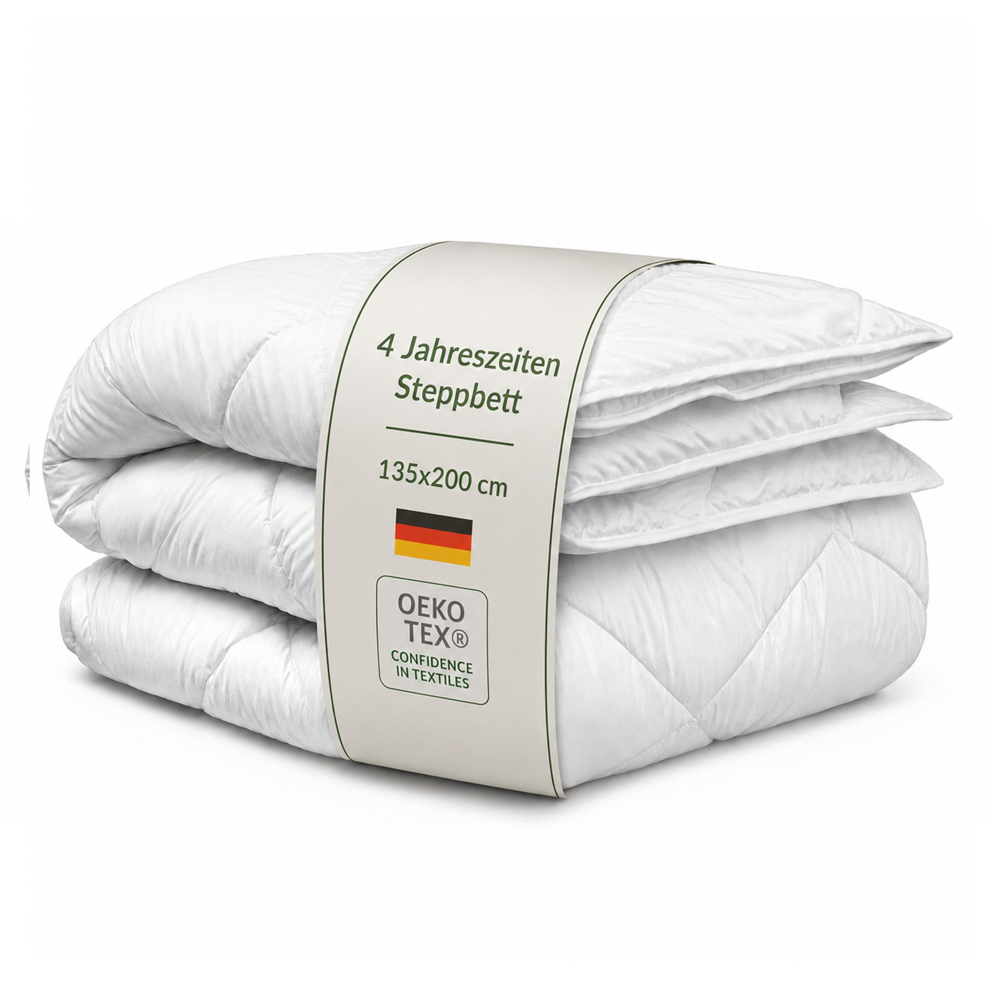 Bestlivings Microfaserbettdecke 4-Jahreszeiten Polyester OEKO-TEX, Füllung: 100% Polyester, Bezug: 100% Polyester, 135x200cm, 2tlg, 95°C waschbar, trocknergeeignet, allergikerfreundlich