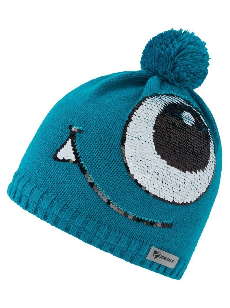 Ziener Strickmütze (Pompon) Iago blau Kinder