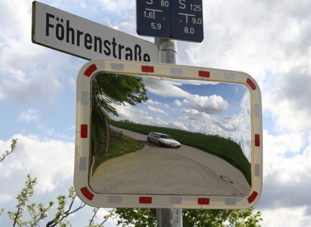 BruKa Spiegel Verkehrsspiegel TOP VIEW XL Sicherheitsspiegel Spiegel Verkehr