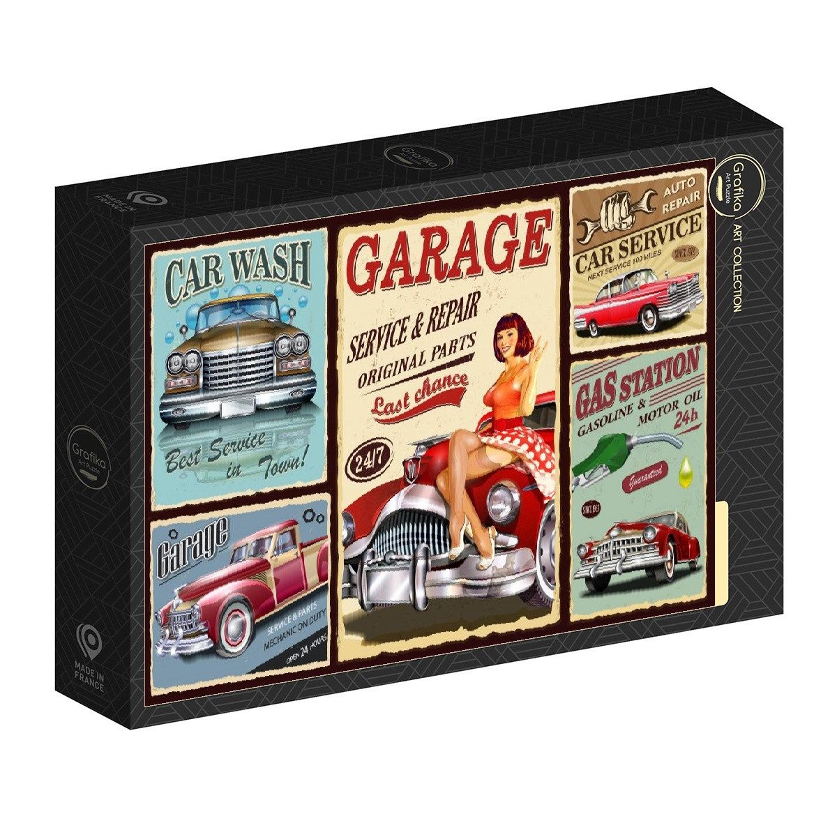 Grafika Art Puzzle Puzzle Retro Car Service, Puzzleteile günstig online kaufen