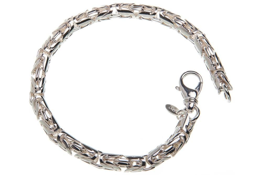 6mm Silberarmband Königskette rund - Silberkettenstore von 18-25cm Armband, Länge 925 wählbar Silber,