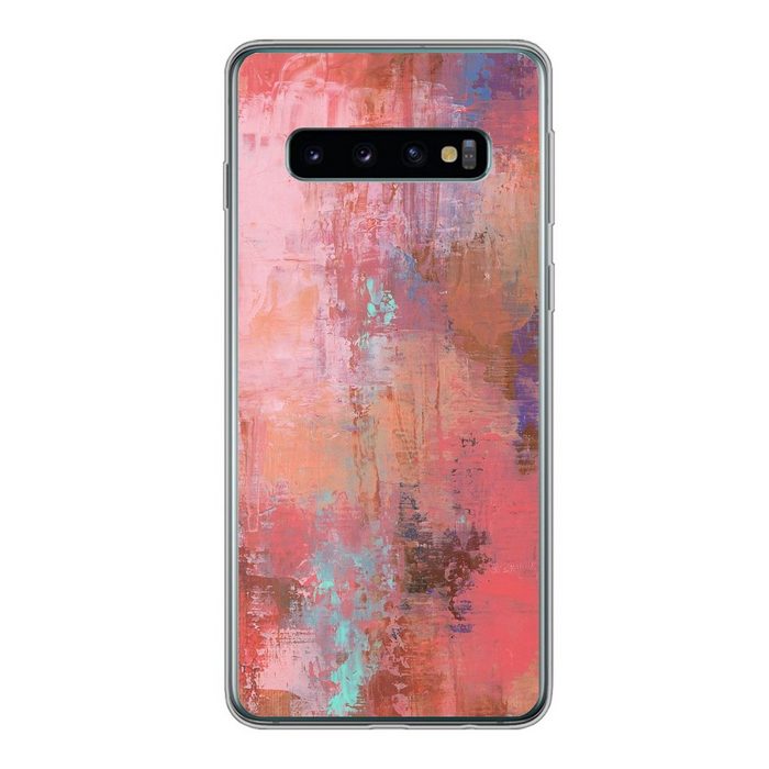 MuchoWow Handyhülle Ölgemälde mehrfarbig Phone Case Handyhülle Samsung Galaxy S10 Silikon Schutzhülle