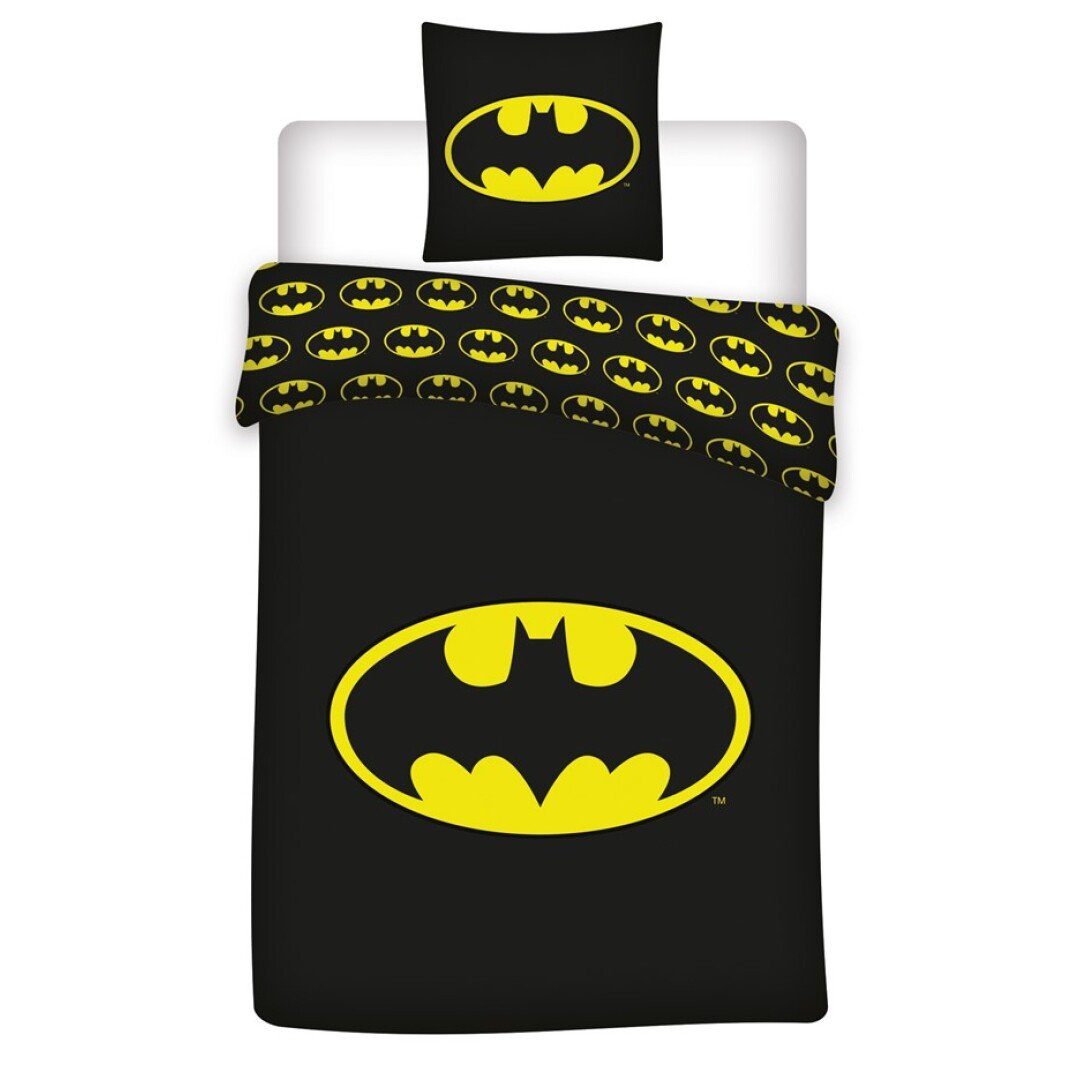 Bettwäsche DC Batman Kinder Jungen Bettwäsche Set, DC Comics, Mikrofaser, Deckenbezug 135/140x200 cm Kissenbezug 63x63 cm