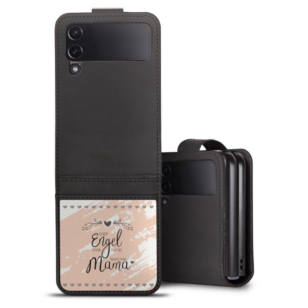 DeinDesign Handyhülle Muttertag Mama Spruch Engel Mama, Samsung Galaxy Z Flip 4 Hülle Handy Flip Case Wallet Cover