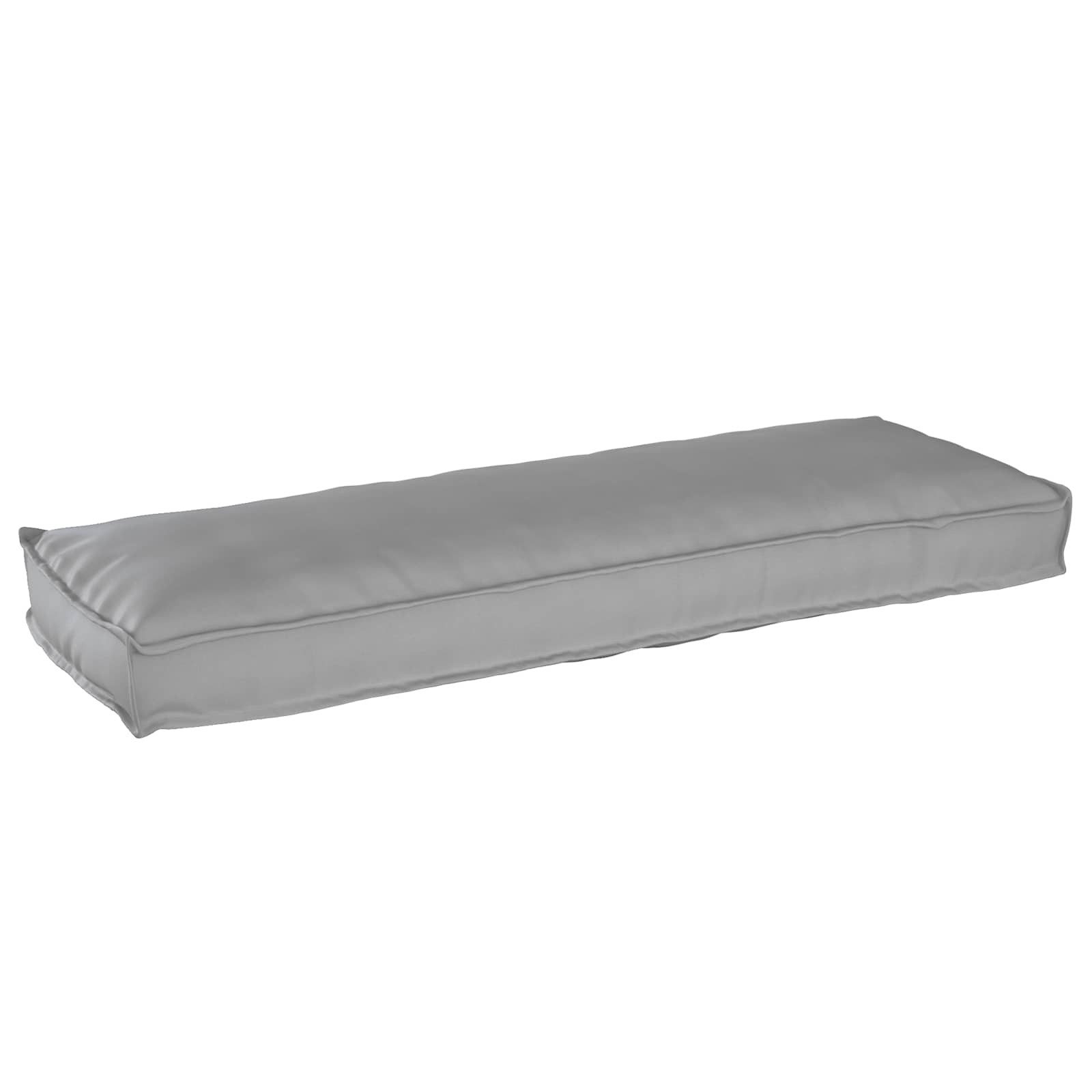 vidaXL Sitzauflage Kissen Oxford-Stoff Grau 120 x 40 x 8 cm, (1 St)