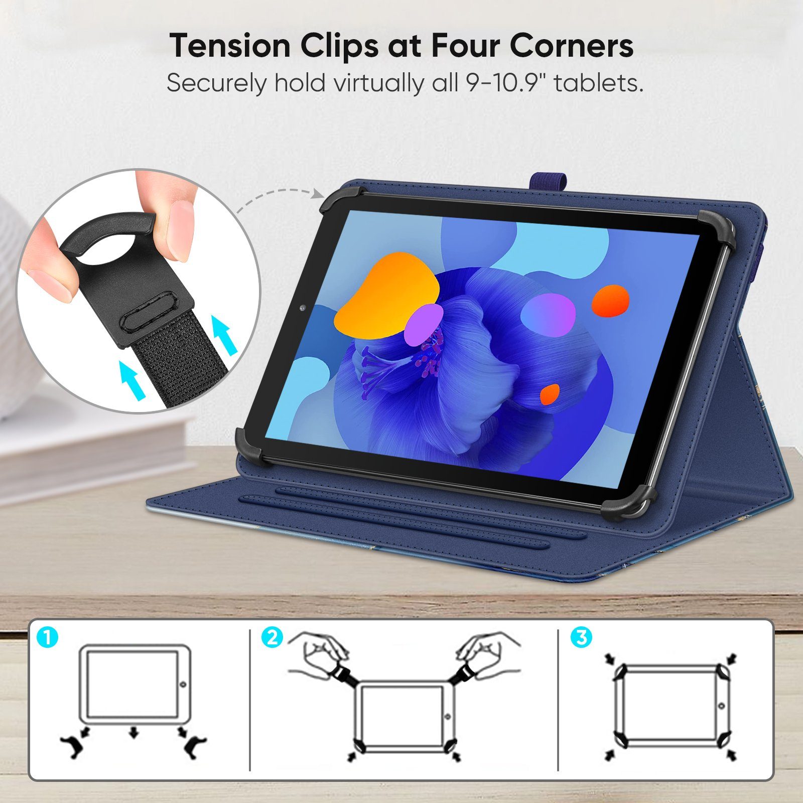 Fintie Tablet-Hülle Universal Hülle für Blackview Tab60 WiFi Tablet 10''/Tab 70/Tab 80 10" – Bild 5 von 5