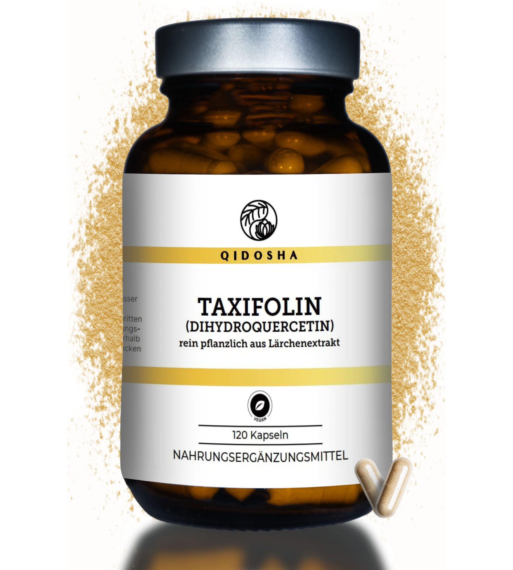 QIDOSHA Taxifolin Kapseln 100 mg Hartkapsel, 1 er 120 St., 39 g, Dihydroquercetin aus Lärchenextrakt
