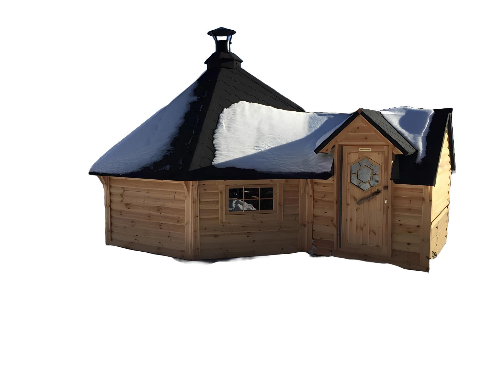 Xlmoebel Grillkota Finnische Grillhütte aus Holz für gesellige Abende, (Grillhüette), Hergestellt in Europa