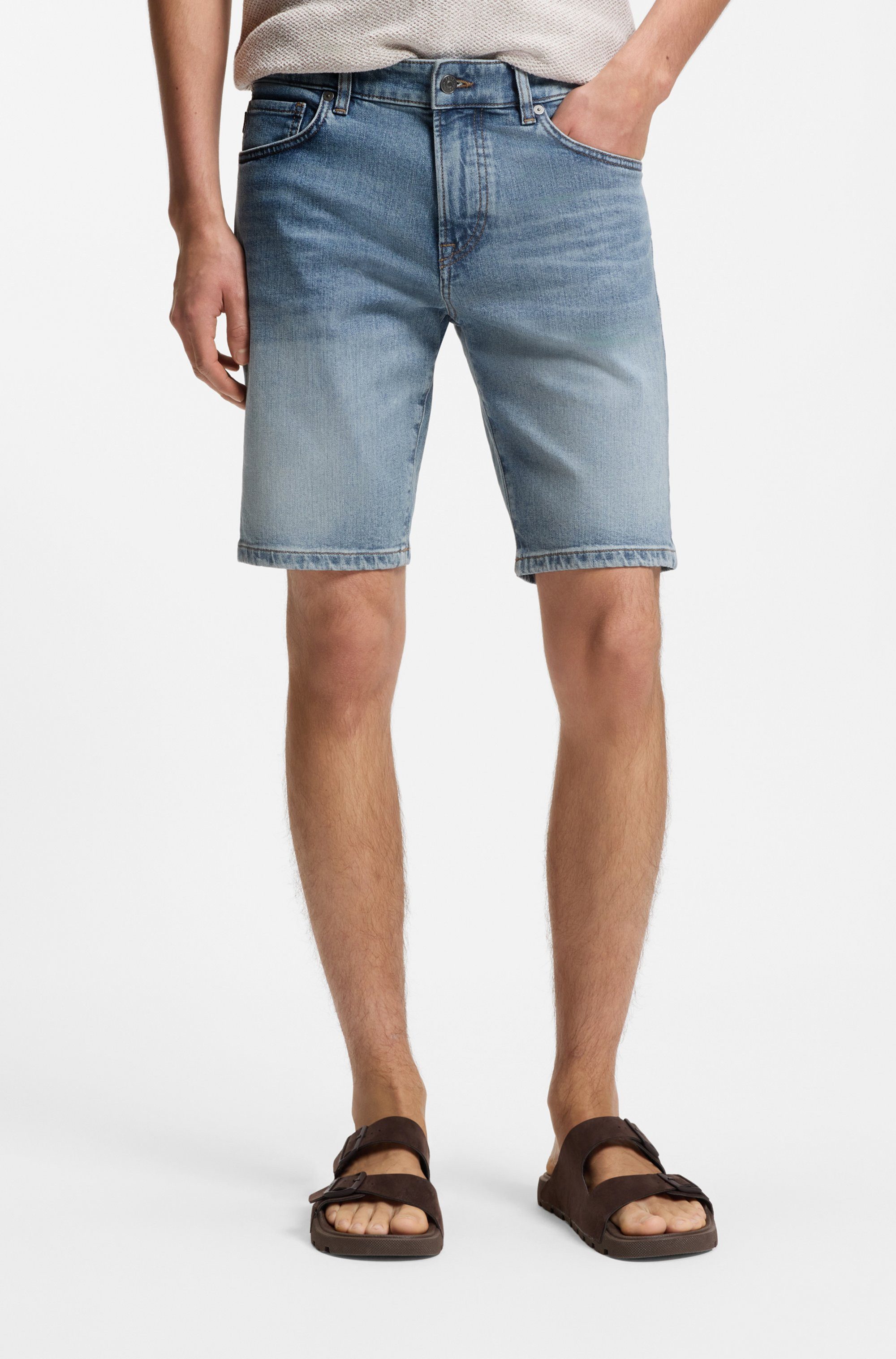 BOSS ORANGE Jeansshorts Maine Regular Fit, Stretch-Denim, used washed