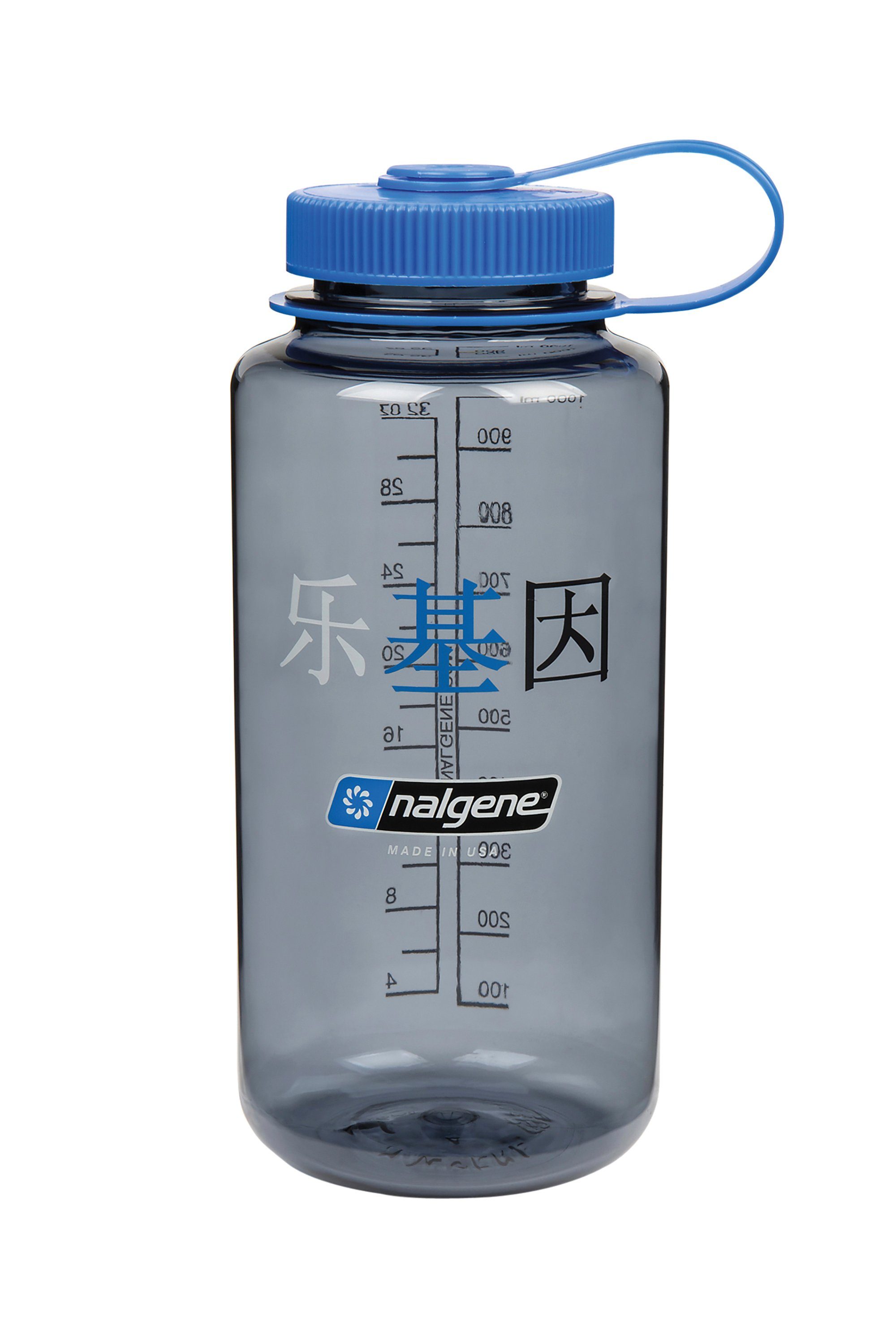 1 Liter Everyday Trinkflasche Nalgene WH' Trinkflasche 'Weithals chinese Nalgene grau Logo