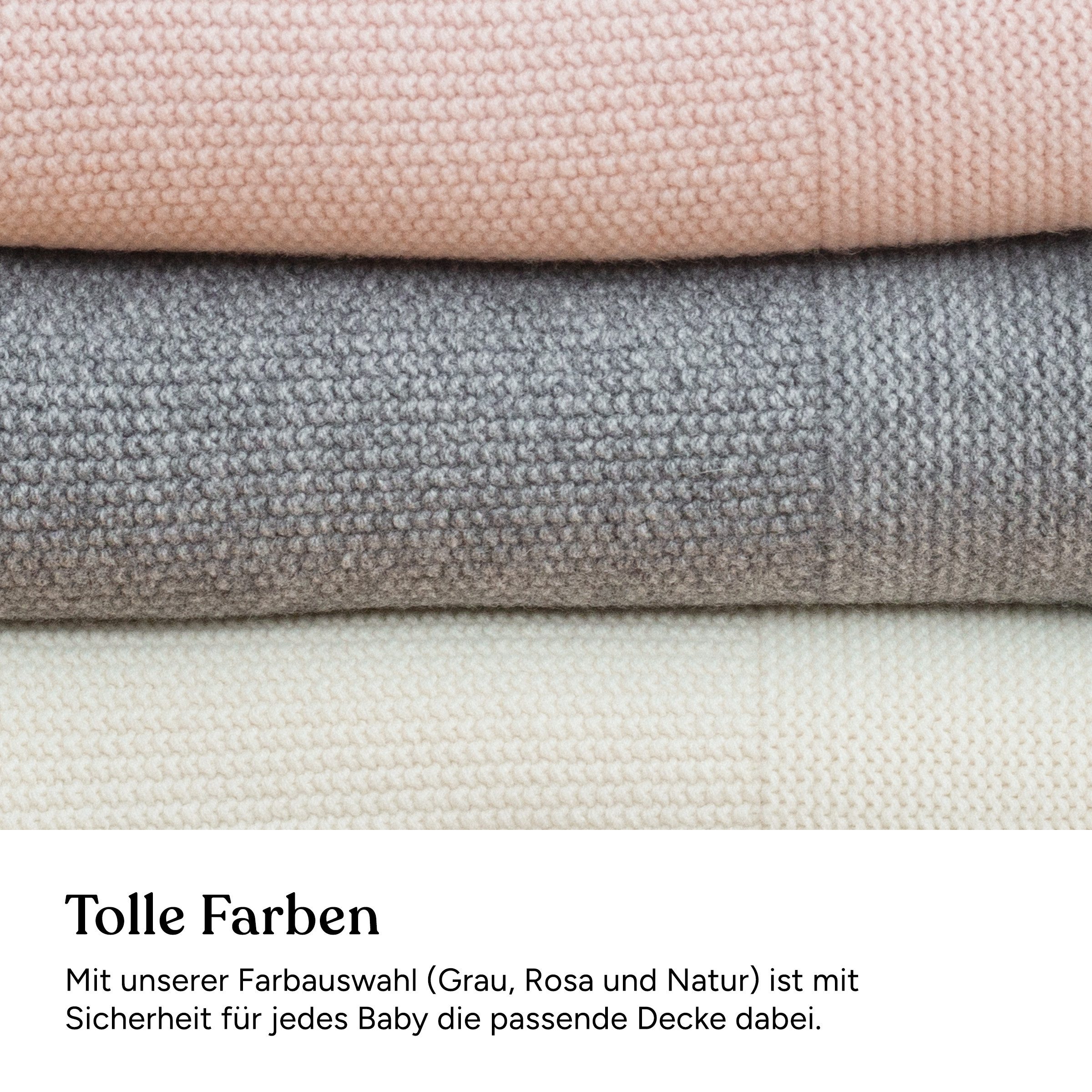 Babydecke aus Bio-Lammwolle Natur, 90 x 110 cm, Ehrenkind, atmungsaktiv & temperaturausgleichend – Bild 5 von 5