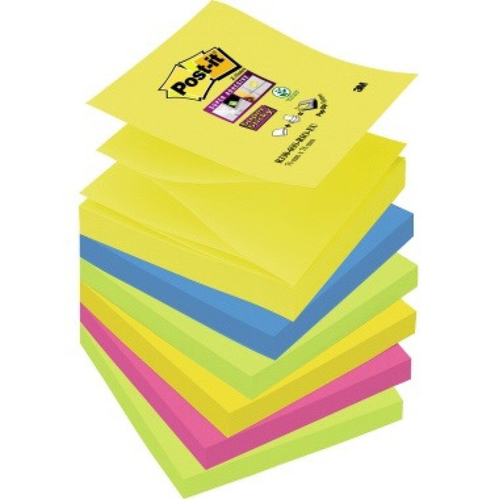 Post-it® Notizzettel Post-it Haftnotiz Super Sticky Z- Notes Maße: 76 x 76 mm (B x H)
