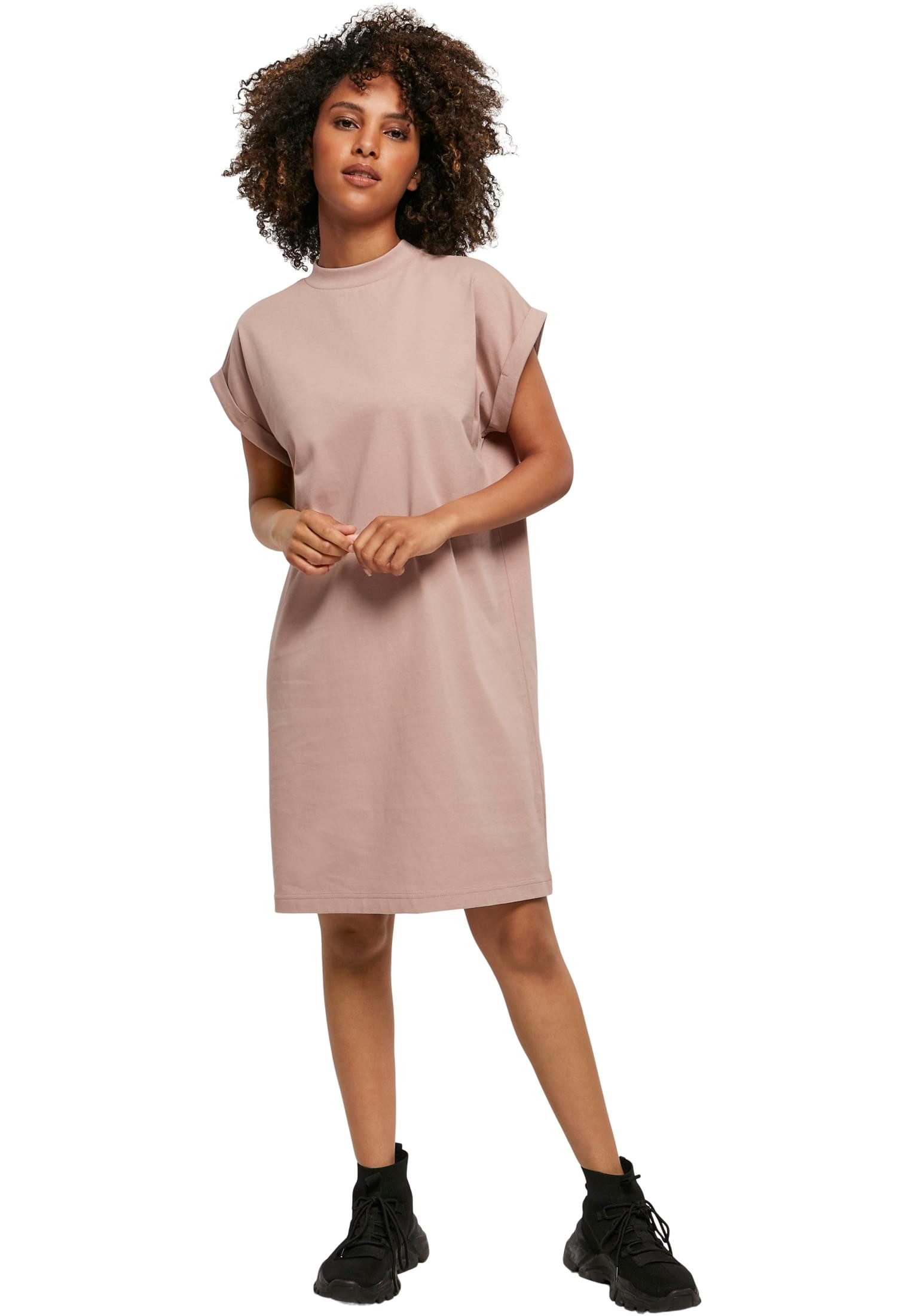 urbandreamz Jerseykleid Damen Kleid überschnittene Schultern Jersey Turn Up Ärmel