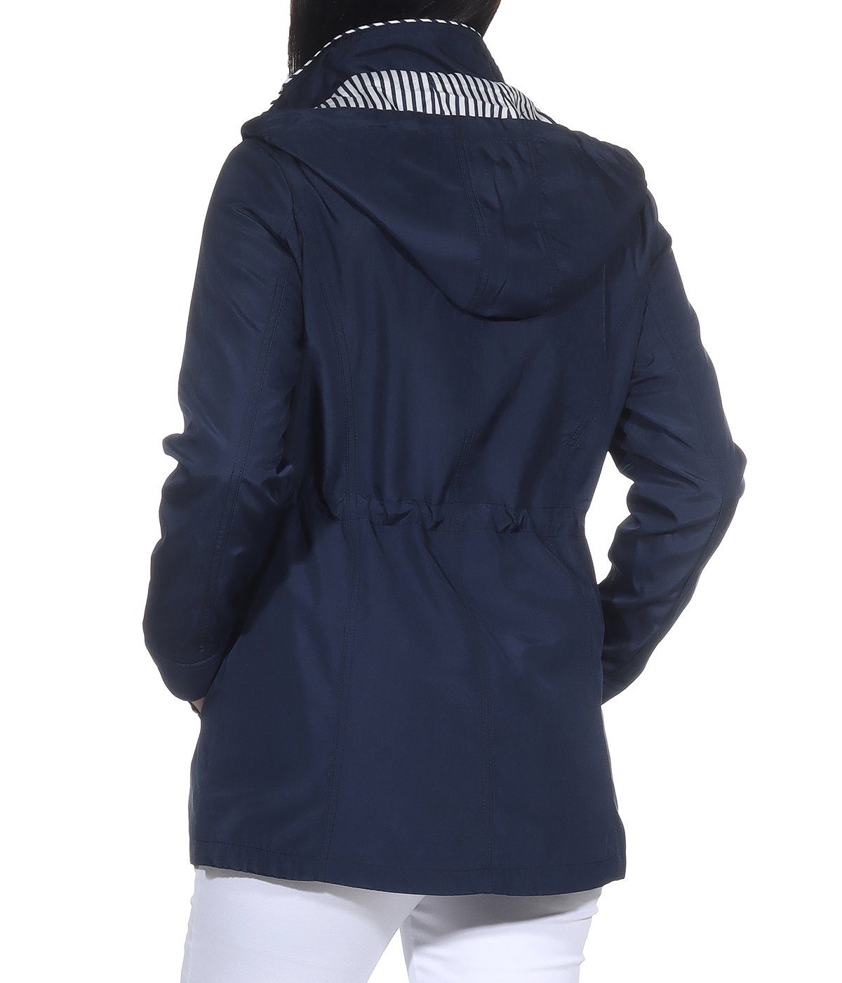 Aurela Damenmode Sommerjacke Windbreaker Damen Sommer Jacke Maritme Übergangsjacke