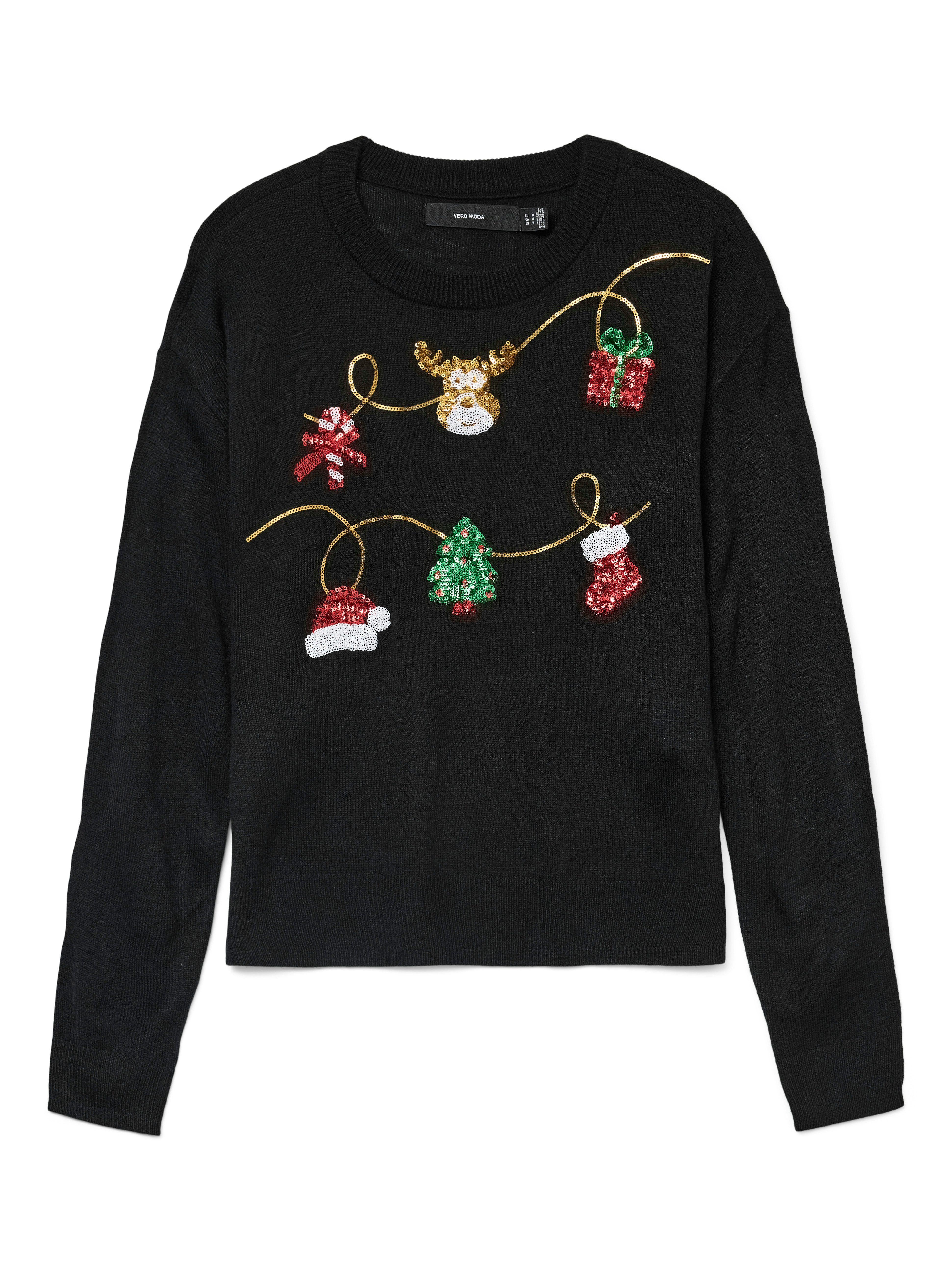 Vero Moda Weihnachtspullover VMGLITTER LS O-NECK günstig online kaufen