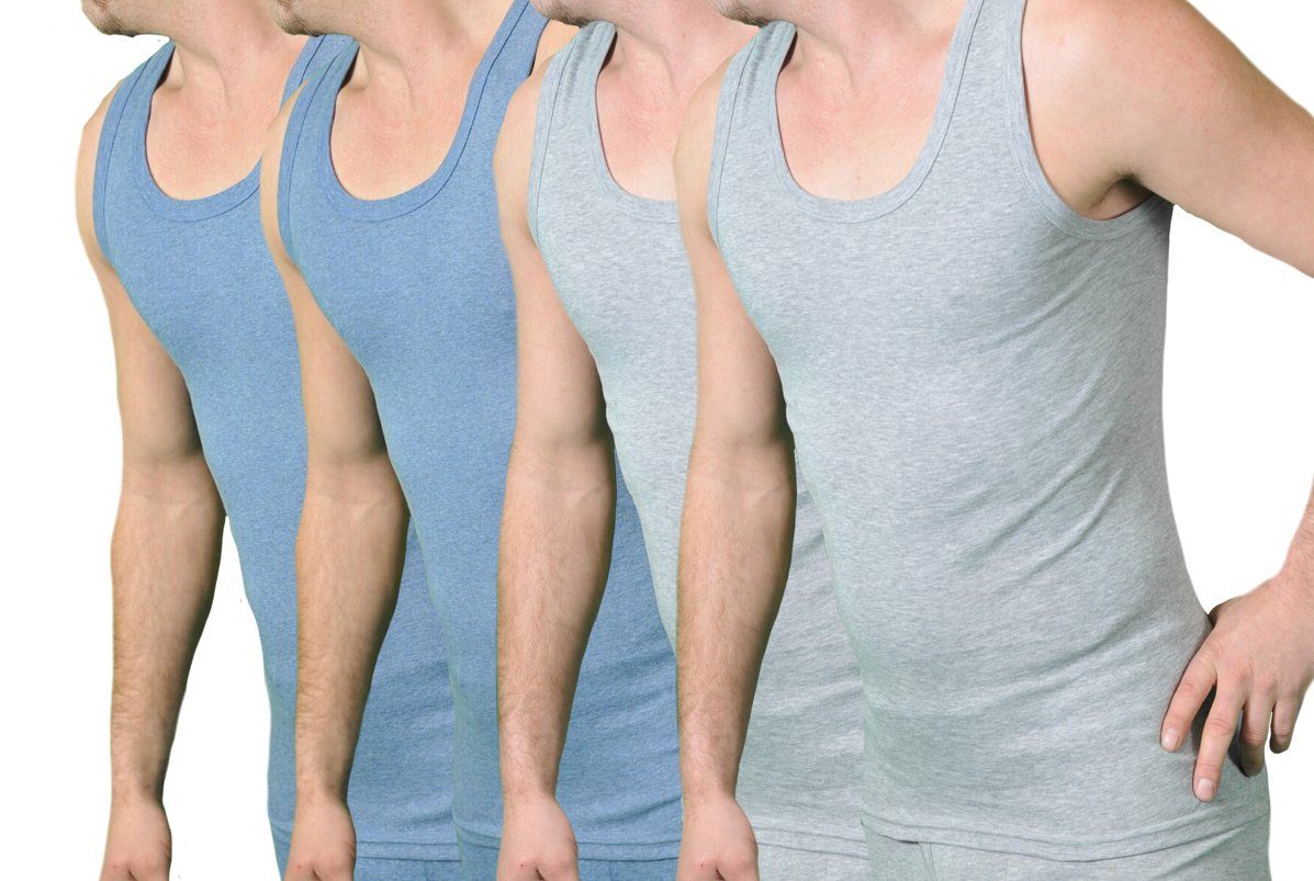 Toker Collection® Achselhemd Herren Unterhemd meliert günstig online kaufen