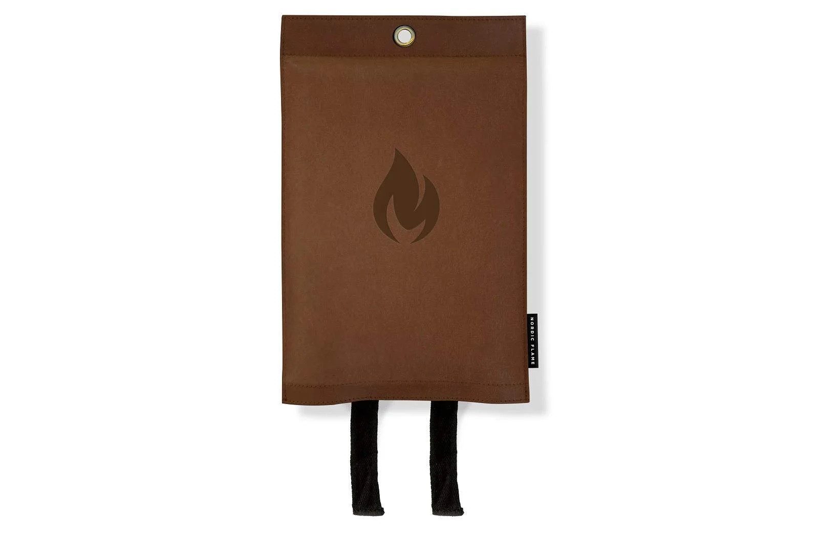Nordic Flame Dekoobjekt Löschdecke Leder dunkel, 120x120cm