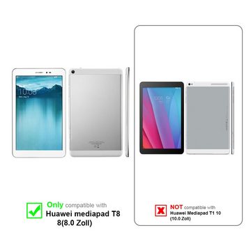 Cadorabo Tablet-Hülle Huawei MediaPad T1 8 (8.0 Zoll) Huawei MediaPad T1 8 (8.0 Zoll), Klappbare Tablet Schutzhülle - Hülle - Standfunktion - 360 Grad Case