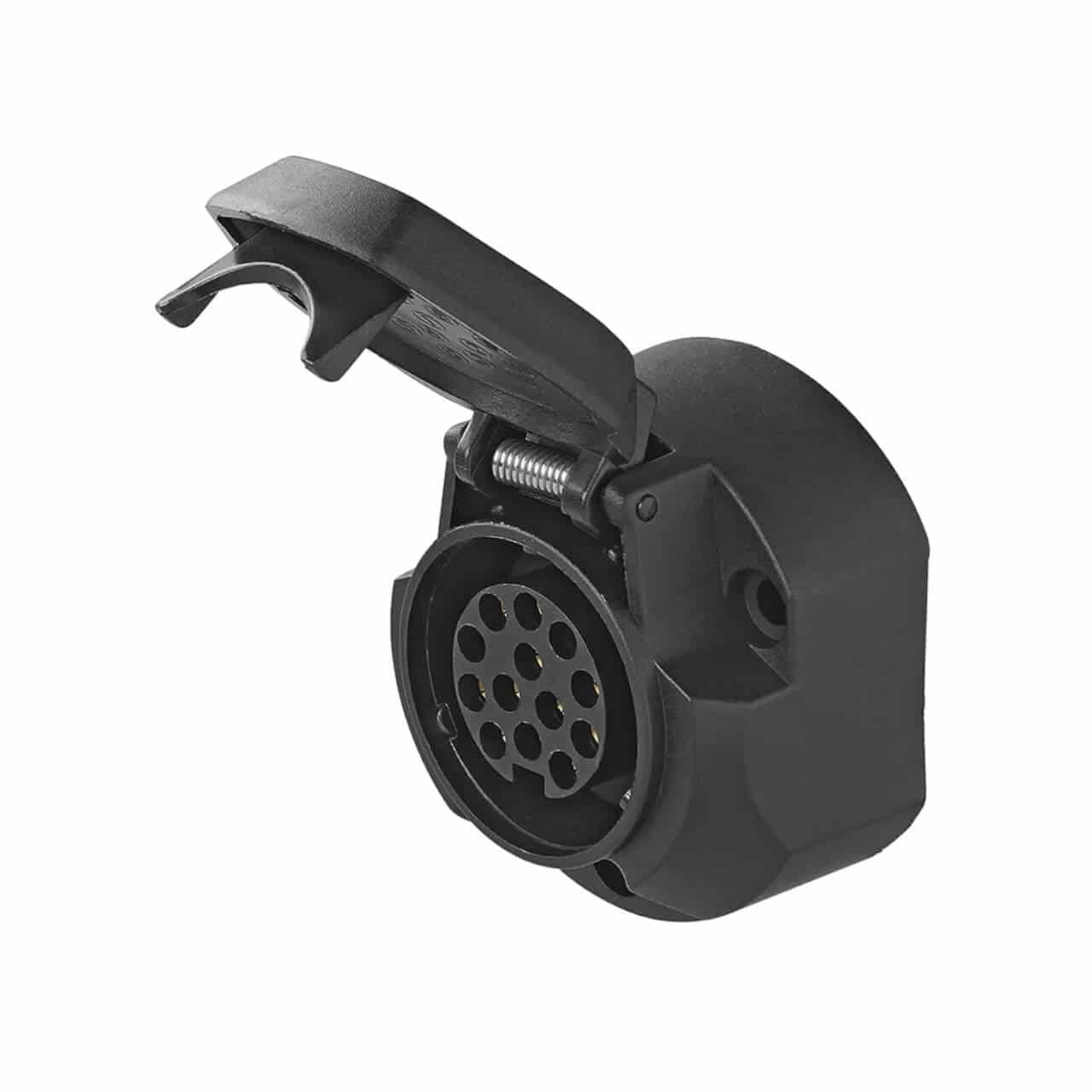 Steckdose 13-polig PVC System Jaeger im Blister Anhänger-Adapter
