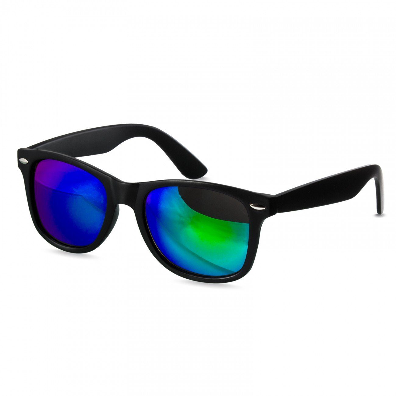 grün schwarz RETRO Sonnenbrille / Caspar Damen Designbrille verspiegelt SG017 gold matt kpl.