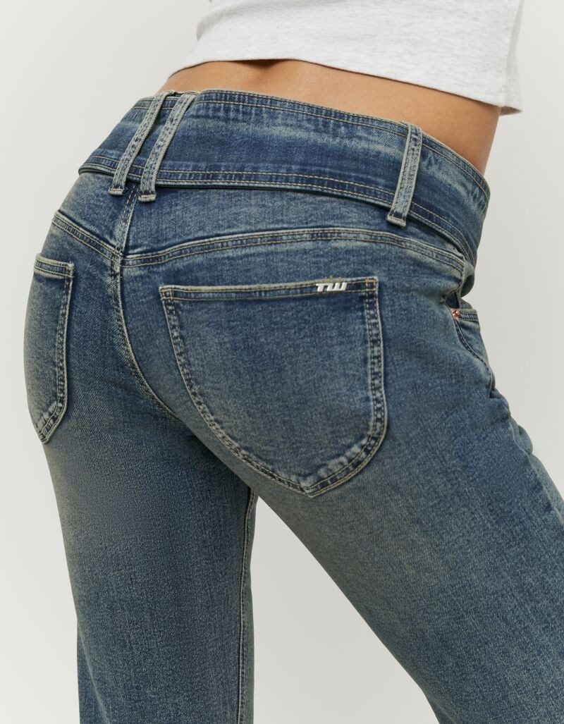 Tally Weijl Bootcut-Jeans SPADECINTY Baumwollmischung, Mid Waist mit Bootcut und Gürtel
