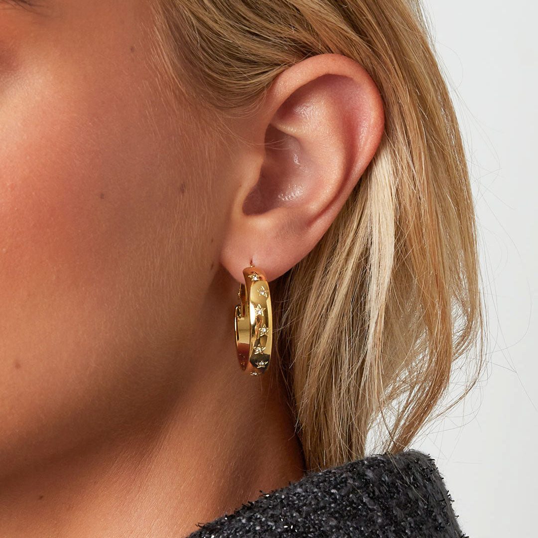 Cala Rose Paar Creolen STAR HOOPS