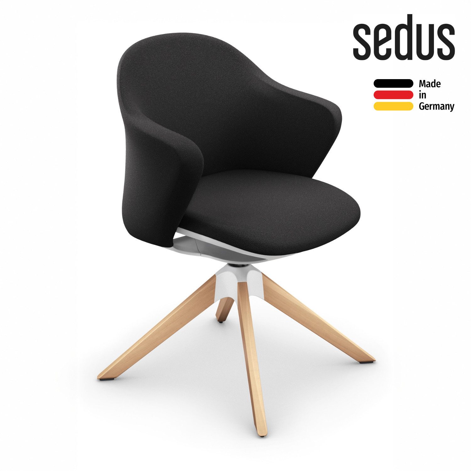 sedus Bürostuhl se:flair (Made in Germany, 5 Jahre Garantie), integrierter Lordosenstütze und Armlehnen