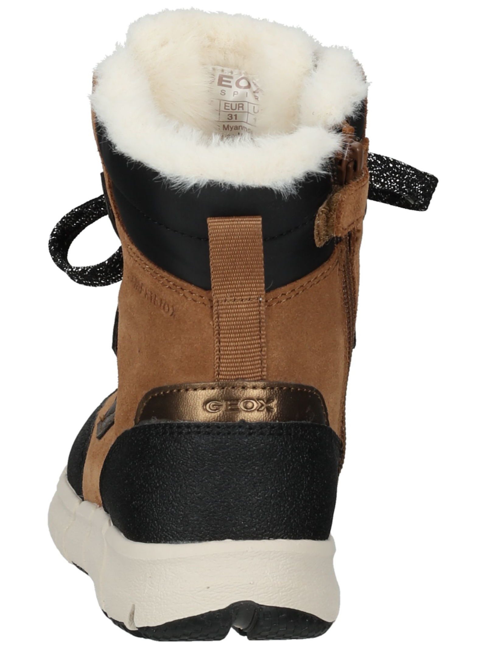 Geox Stiefelette Veloursleder/Textil Schnürstiefelette