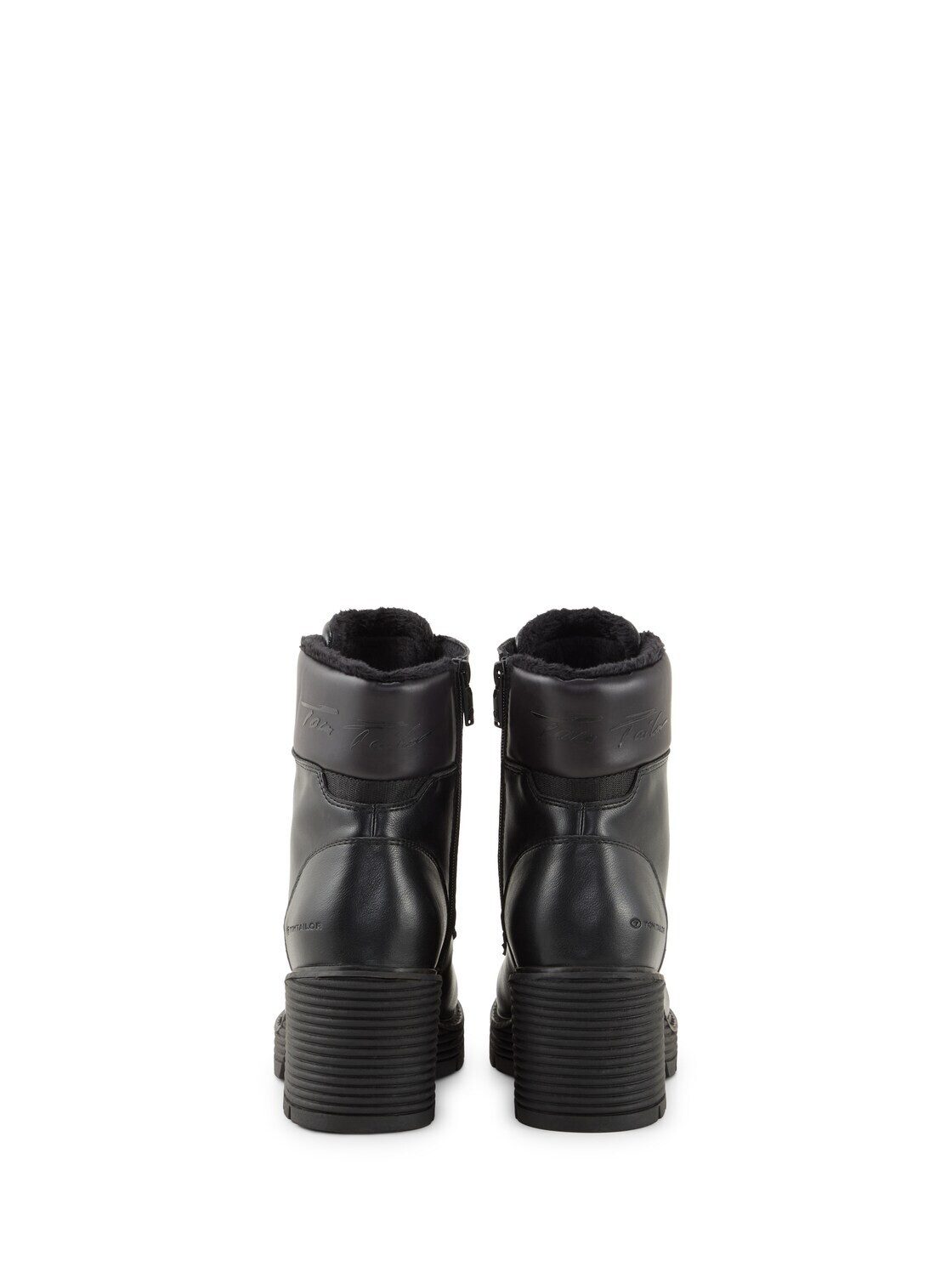TOM TAILOR Shoes Licence Schnürstiefel (1-tlg) Gefütterte Absatzstiefel mit Logo-Details