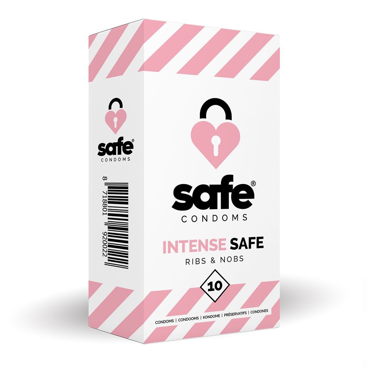 Kondome SAFE - Condooms - Ribbels & Noppen - 10 Stück
