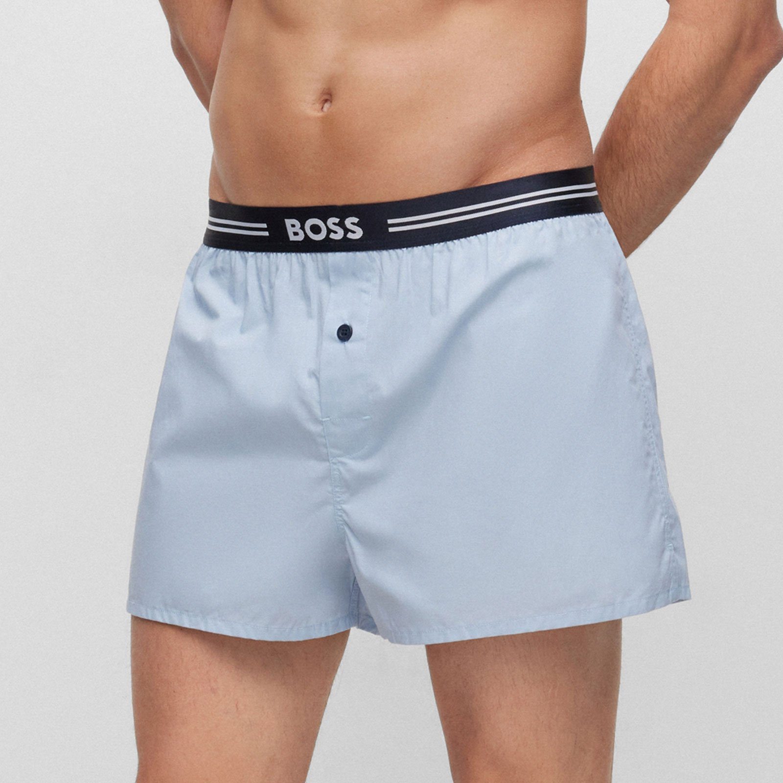 BOSS Boxershorts Woven Boxershorts Pure Cotton (3-St., 3 Stück) mit Streife günstig online kaufen