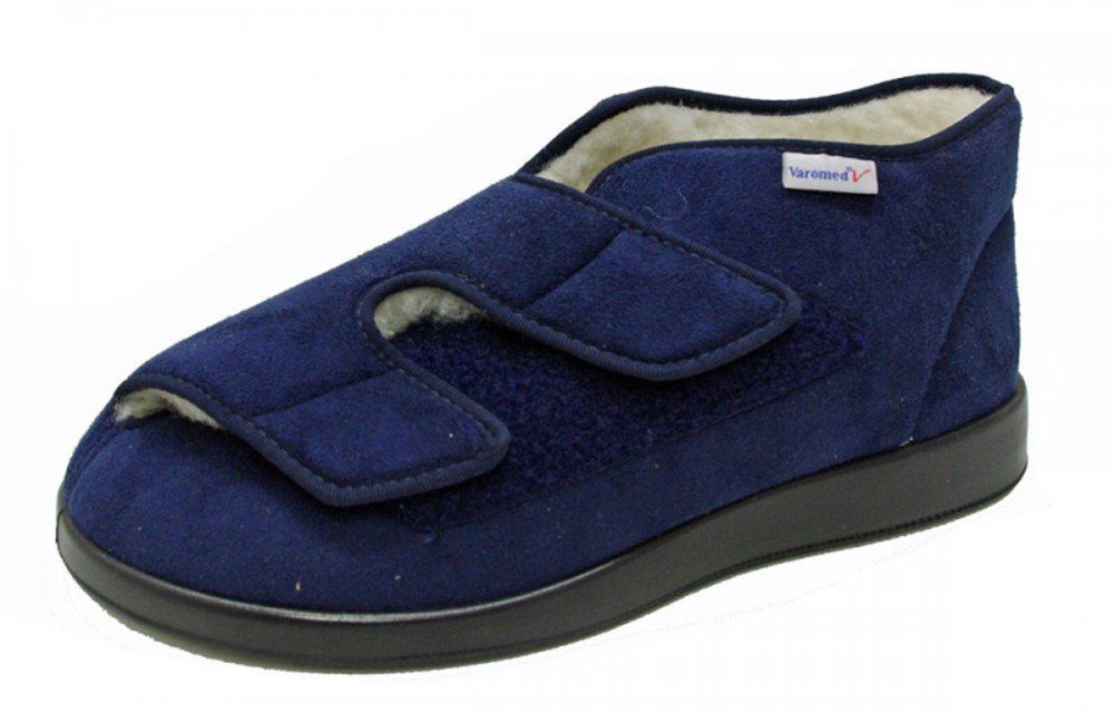 Florett Varomed Hausschuh Klettvelours 60928-25 Genuar Winter II blau Clog