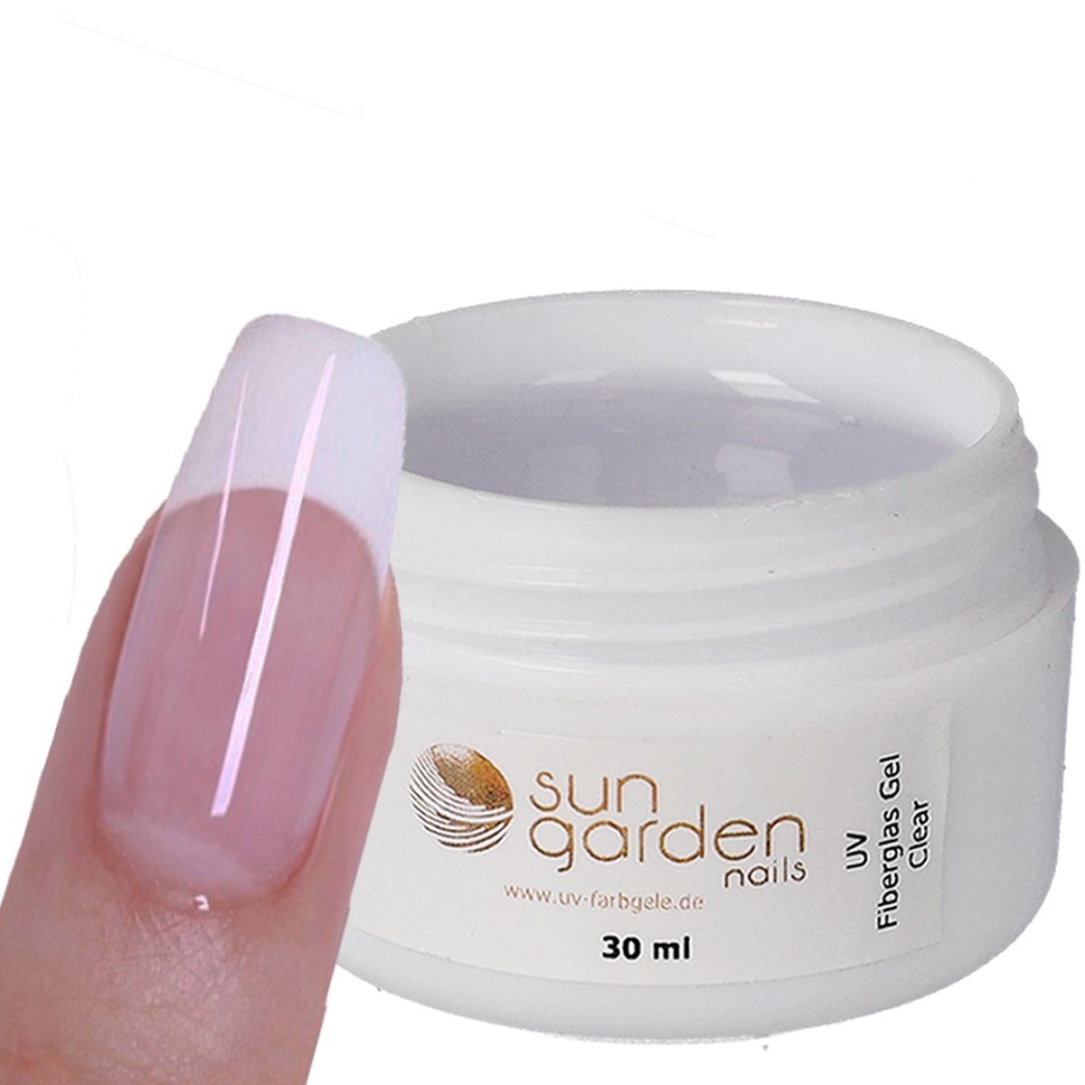 Nails Garden Fiberglas ml 30 Klar Nagellack Gel Sun UV