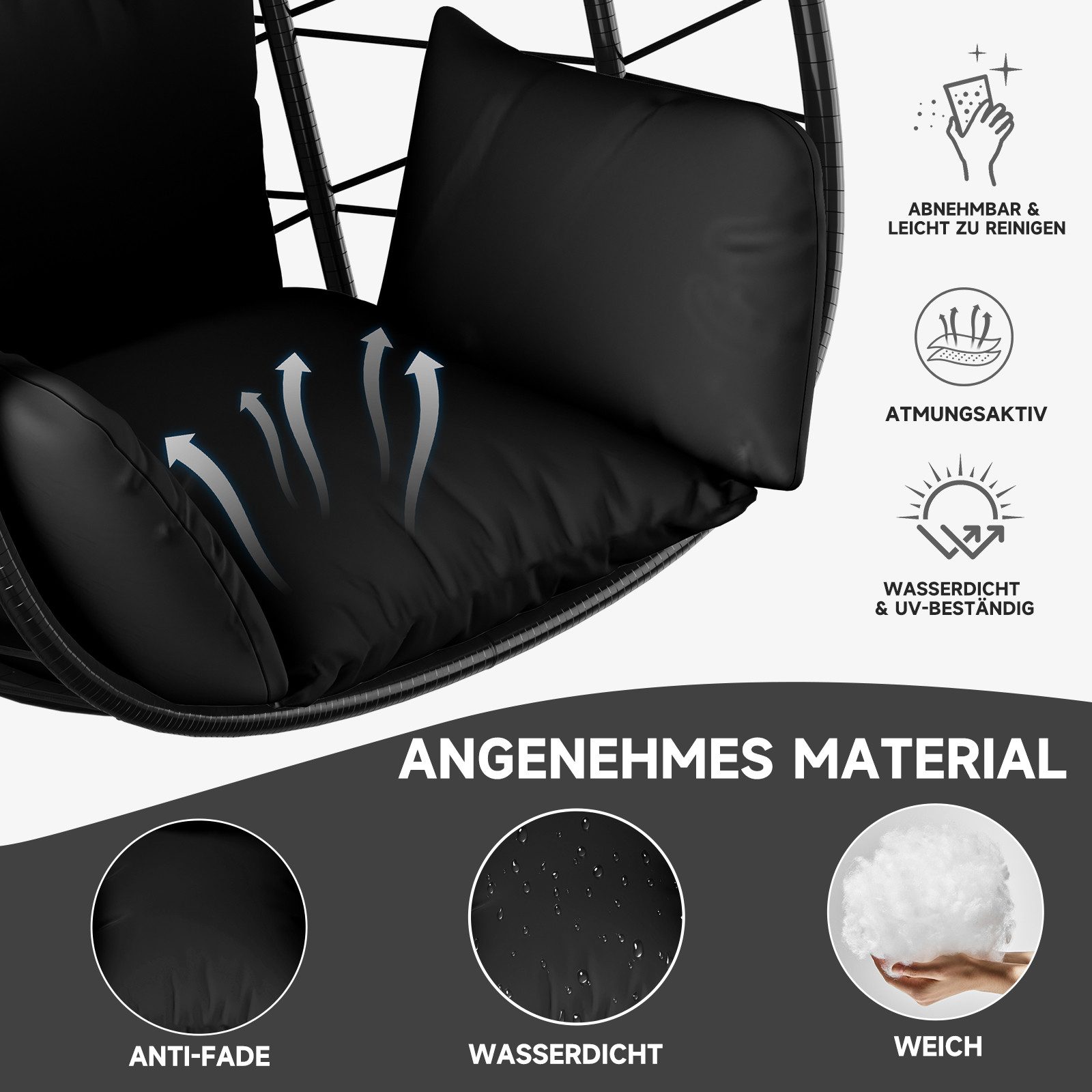 HOMELUX Hängesessel Hängesessel Kissen, Polster, Swing günstig online kaufen