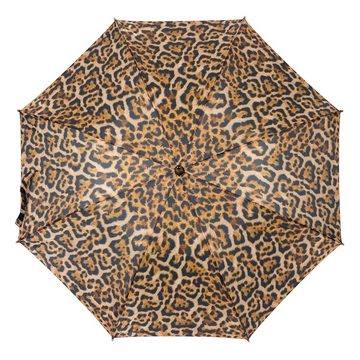 Mars & More Stockregenschirm Regenschirm Leopard Mars & More 105cm bunt