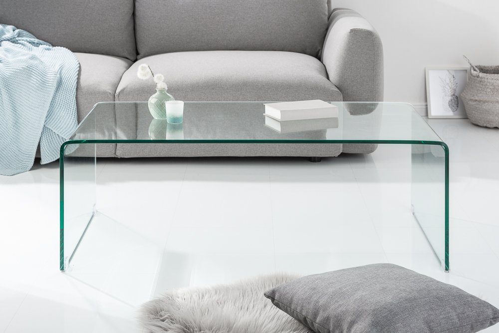 riess-ambiente Couchtisch FANTOME 110cm transparent, Wohnzimmer · Glas · eckig · Modern Design – Bild 4 von 5