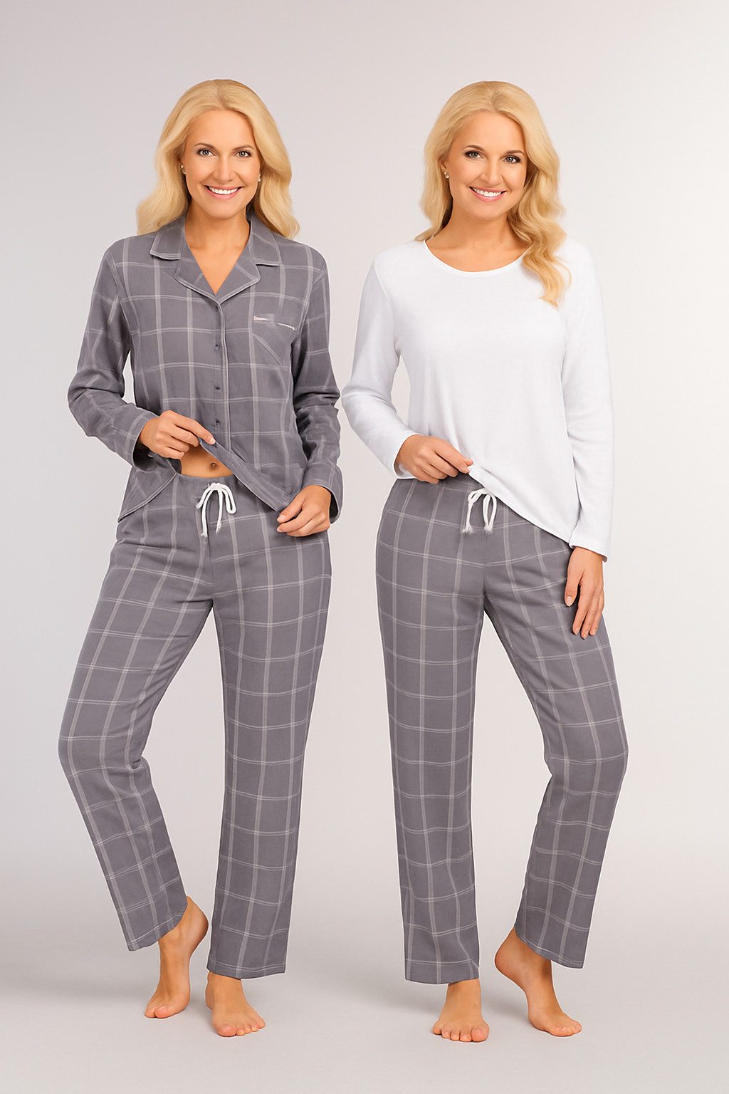 Consult-Tex Pyjama Damen Langarm Flanell Pyjama - Schlafanzug - Hausanzug 3 günstig online kaufen