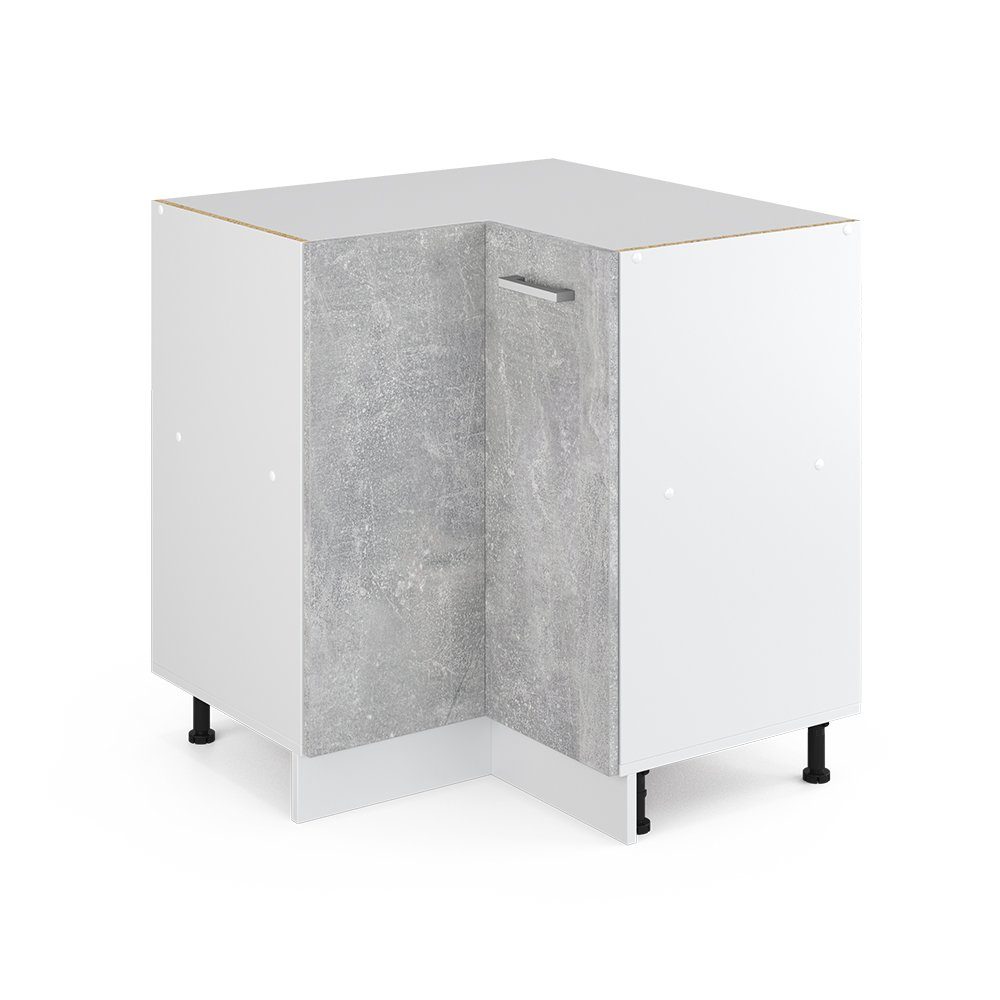 Vicco Eckunterschrank R-Line, Beton/Weiß, 75.6 cm günstig online kaufen