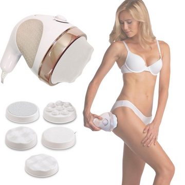 Best Direct® Massagegerät Vibraluxe Pro®, In 2 Varianten 6-tlg., silber oder gold, zur Straffung der Haut, Vibration und Rotation mit Bimsstein Diätplan