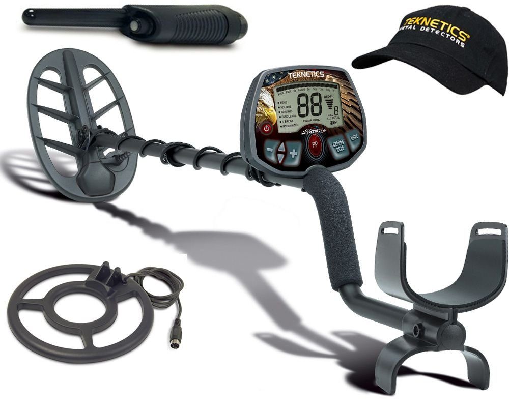 Metalldetektor Liberator Pro Metalldetektor mit gratis Pinpointer und Kappe