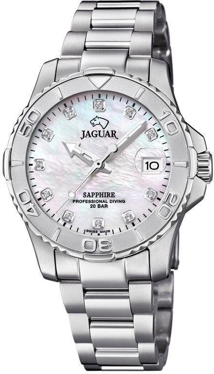 Jaguar Quarzuhr Executive Diver, J870/1, Armbanduhr, Damenuhr, Saphirglas, Swiss Made