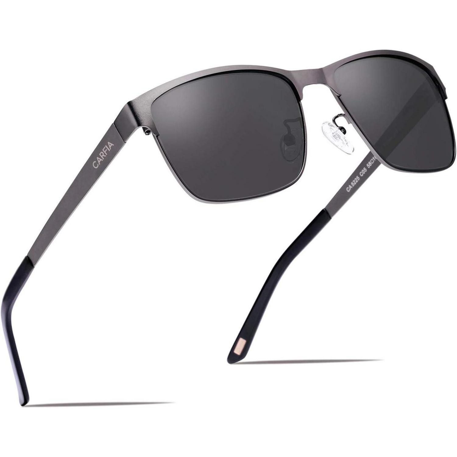 LuxusKollektion Pilotenbrille Sonnenbrille Polarisierte Herren Metall Gestell Gunmetal Gläser Grau