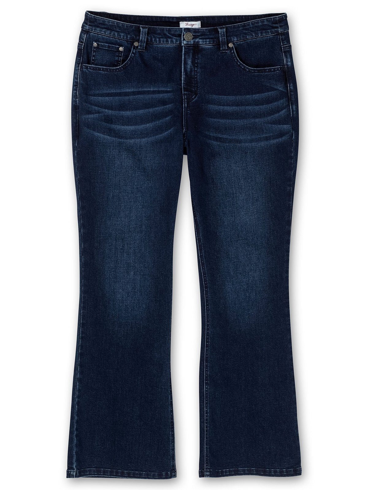 Sheego Stretch-Jeans Große Größen mit Denim Catfaces Bodyforming-Effekt dark blue und