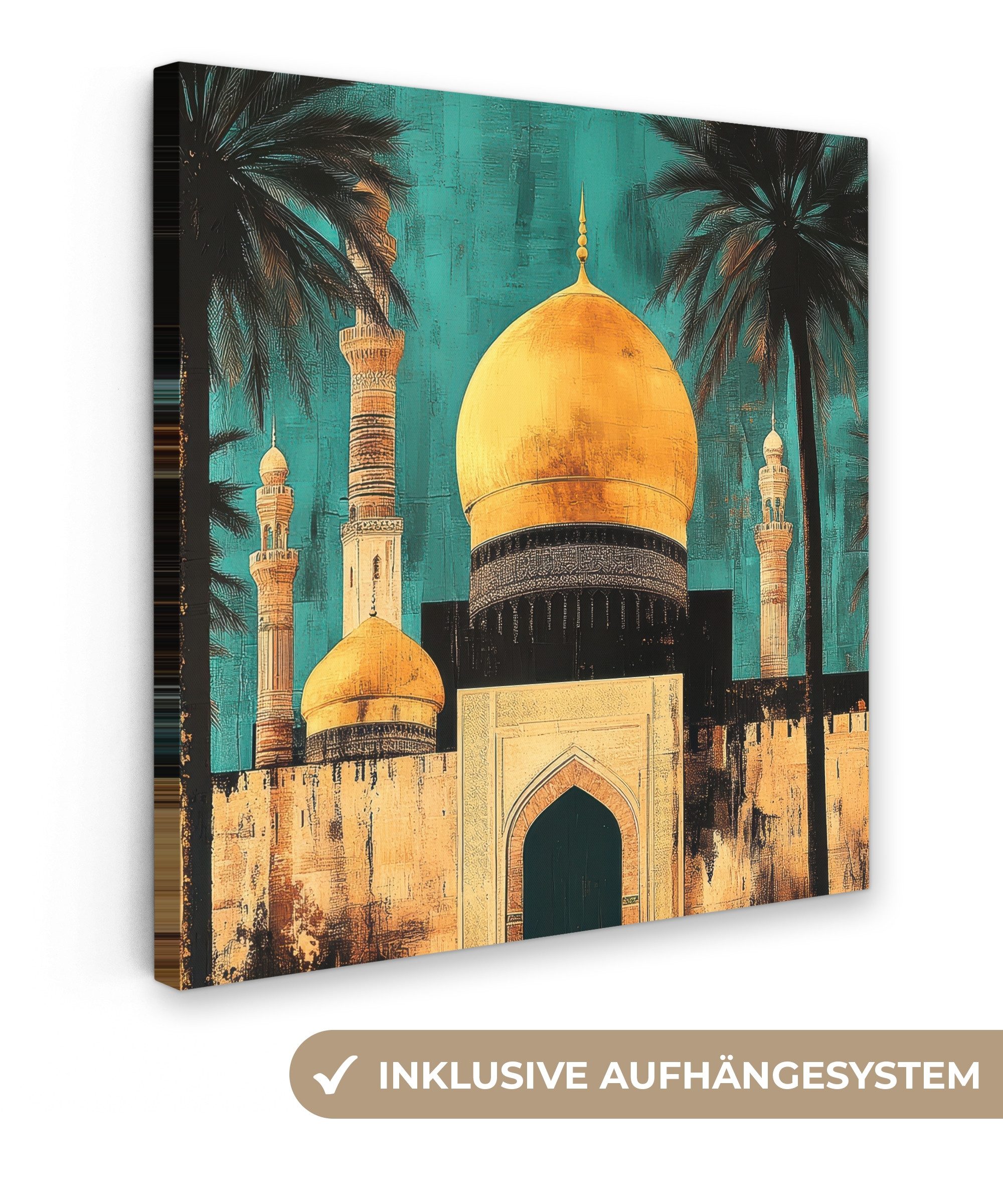 OneMillionCanvasses® Leinwandbild Moschee - Gold - günstig online kaufen