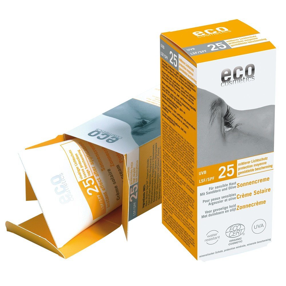 Eco Cosmetics Sonnenschutzcreme - Sonnencreme LSF25 75ml
