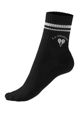 LASCANA ACTIVE Tennissocken (Packung, 3-Paar) mit kleiner Stickerei