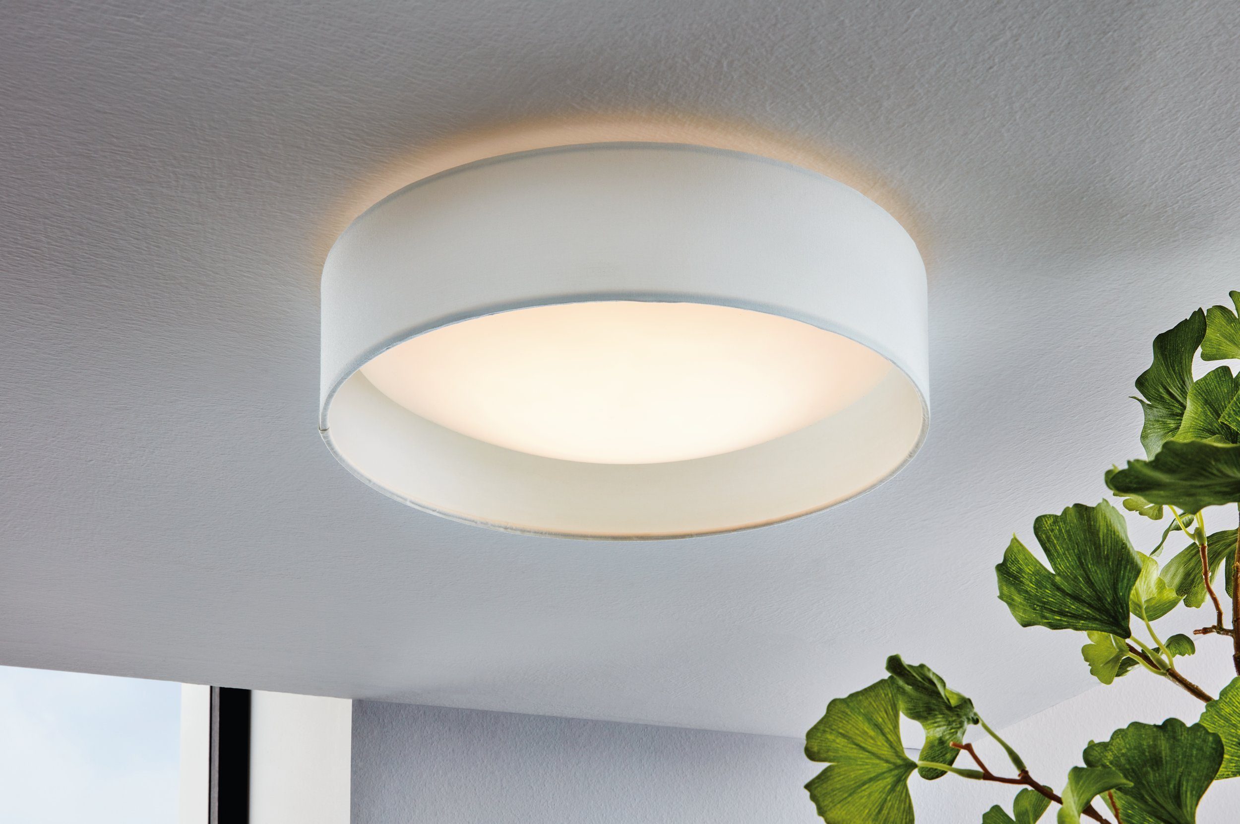 EGLO LED Deckenleuchte Pasteri, Lampe, Wohnzimmerlampe, Ø: Weiß, Deckenleuchte, Leuchtmittel Textil inklusive, 32 cm