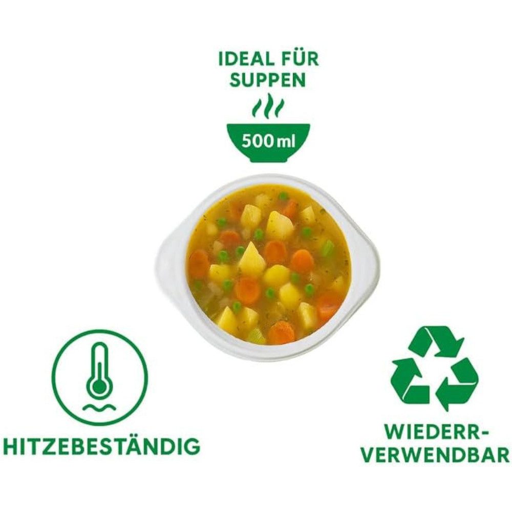 Lauroo Einwegschale Lauroo Suppenterrinen, Suppenschalen, - 500 ml weiß - 100 Stück, (100-tlg)