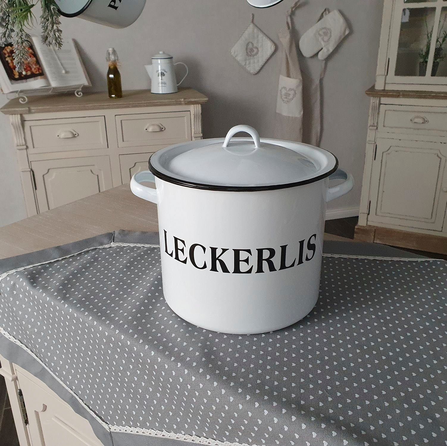 Ambiente Haus Dose Vorratsbehälter Leckerli aus Emaille (1 St) – Bild 2 von 5