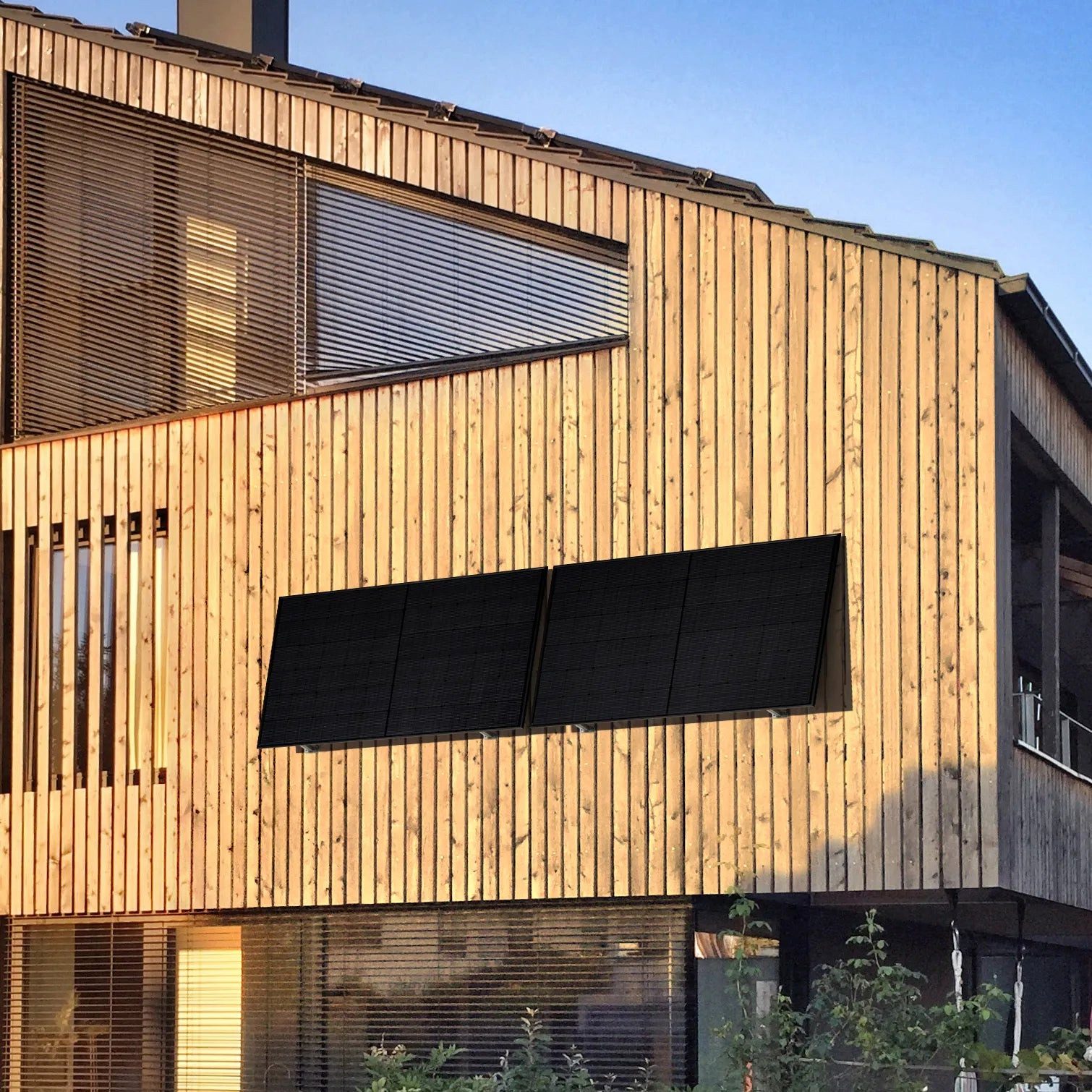 Balkonstrom Balkonkraftwerk 1000 Watt, Fassade, Komplettset Bifazial, 1000 W, Monokristallin, Made in Germany Kabel